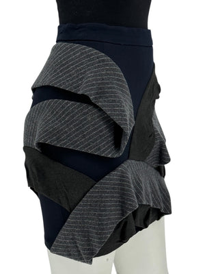 Yigal Azrouël Sculptural Layered Mini Skirt – Size 0