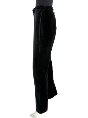 Linda Allard for Ellen Tracy Black Velvet Straight-Leg Trousers – Size 12