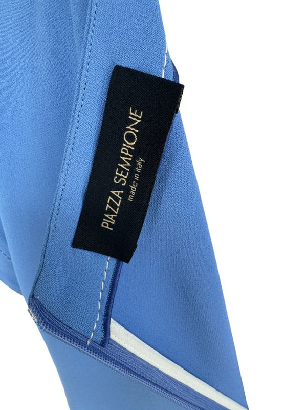 Piazza Sempione Blue Button-Detail Shift Dress - Size 42