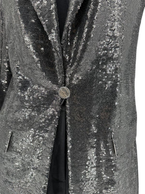 Chanel Black Sequin Jacket – 2009 Cruise Collection (Miami-Inspired) Size FR 46