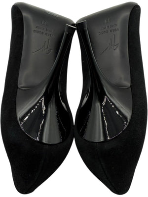 Giuseppe Zanotti Black Suede Cap Toe Pumps – Size 39