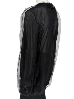 Dolce & Gabbana Black Sheer Layered V-Neck Top – Size L