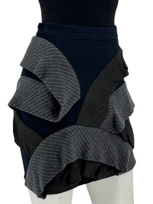 Yigal Azrouël Sculptural Layered Mini Skirt – Size 0