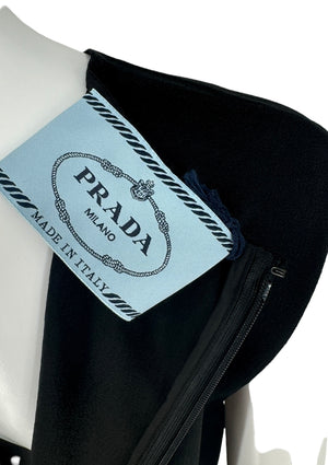 Prada S/S 2017 Ostrich Feather Crepe de Chine Dress