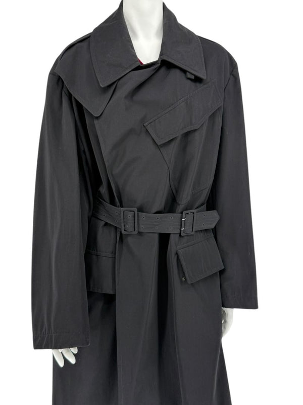 Jean Paul Gaultier Homme Black Belted Trench Coat – Size IT 50 / US 40