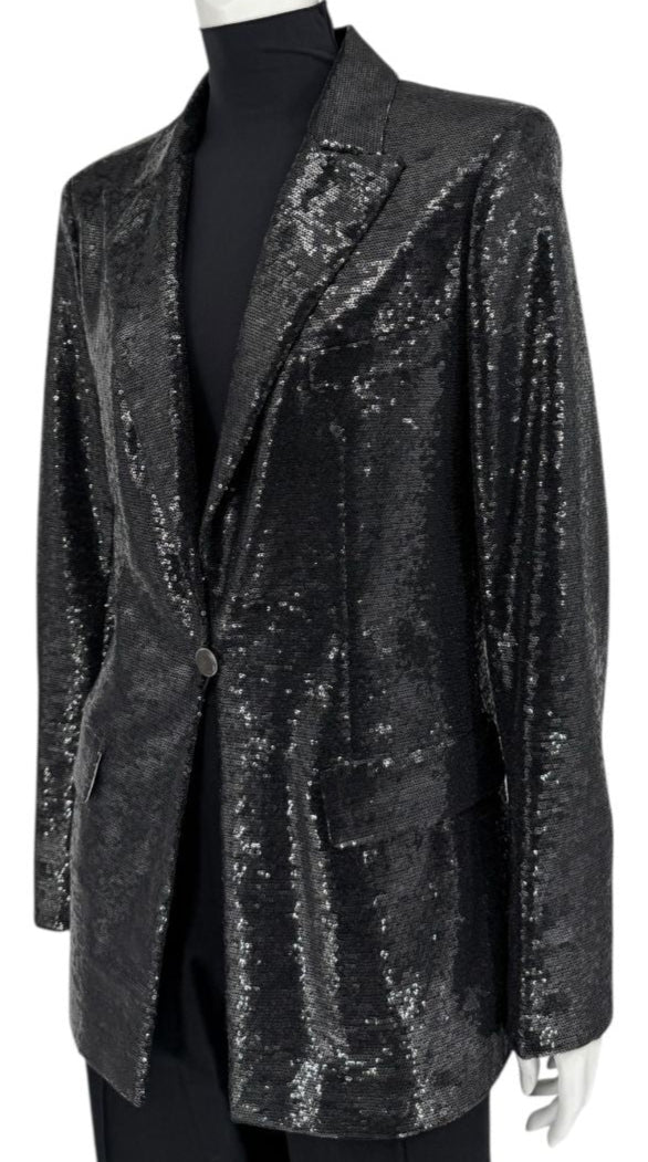 Chanel Black Sequin Jacket – 2009 Cruise Collection (Miami-Inspired) Size FR 46
