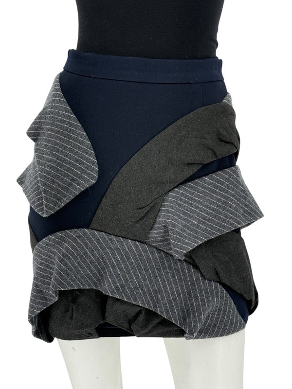 Yigal Azrouël Sculptural Layered Mini Skirt – Size 0