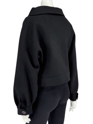 Carolina Herrera Black Wool Blend Jacket – Size 10