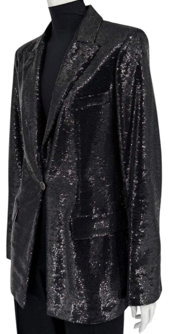 Chanel Black Sequin Jacket – 2009 Cruise Collection (Miami-Inspired) Size FR 46