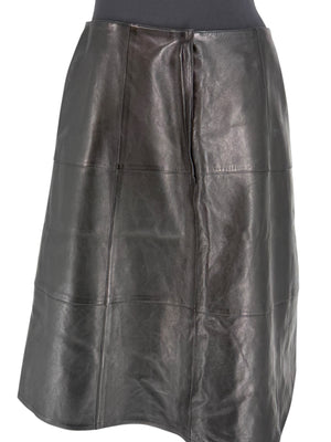 Chanel Black Lambskin Leather A-Line Skirt – Size 40 (FR)