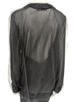 Dolce & Gabbana Black Sheer Layered V-Neck Top – Size L