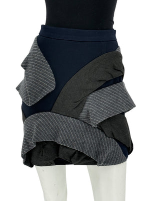 Yigal Azrouël Sculptural Layered Mini Skirt – Size 0