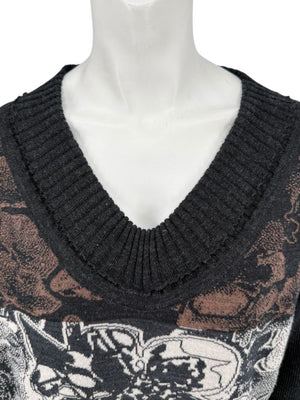 Eva & Claudi Floral Wool Sweater – Size L