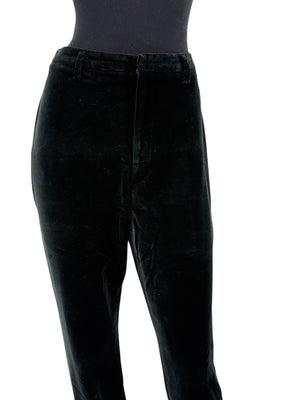 Linda Allard for Ellen Tracy Black Velvet Straight-Leg Trousers – Size 12
