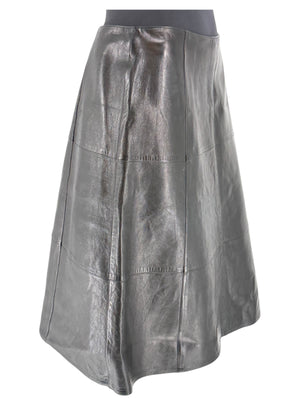 Chanel Black Lambskin Leather A-Line Skirt – Size 40 (FR)