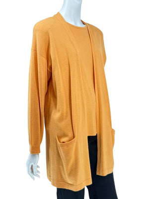 Shamask Tangerine Cashmere & Silk Twin Set – Size 2