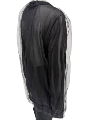 Dolce & Gabbana Black Sheer Layered V-Neck Top – Size L