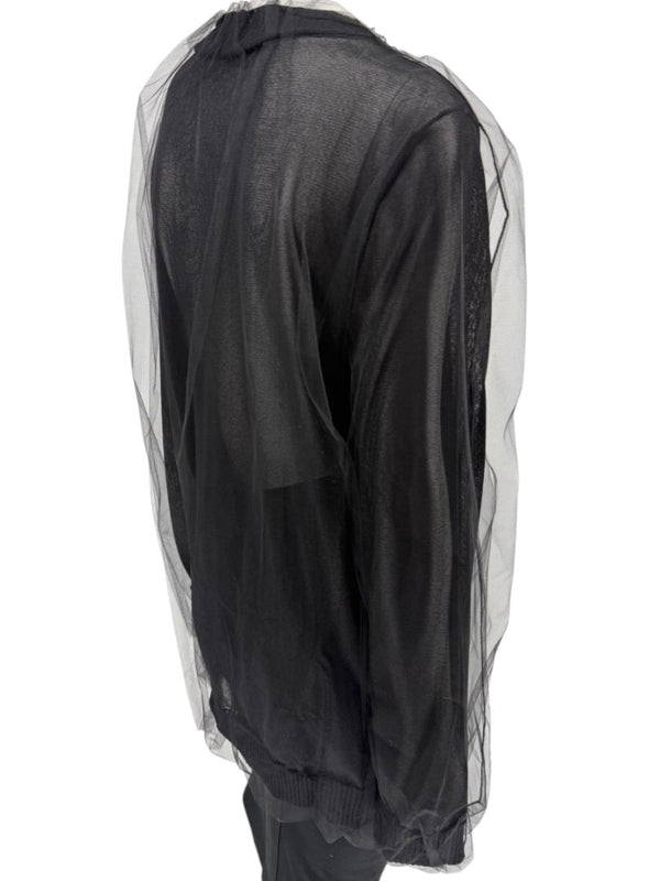 Dolce & Gabbana Black Sheer Layered V-Neck Top – Size L