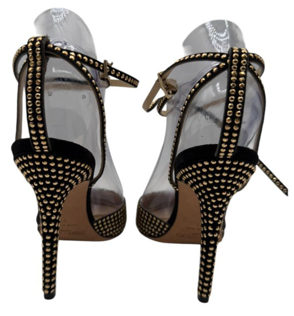 Jimmy Choo Black Studded Mesh Pumps – Size 37 – Excellent Preowned Condition (Worn Once)