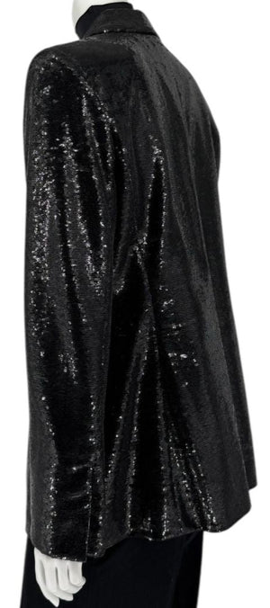 Chanel Black Sequin Jacket – 2009 Cruise Collection (Miami-Inspired) Size FR 46
