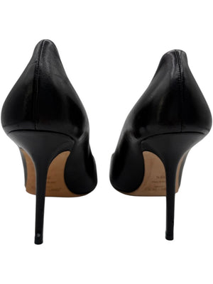 JIMMY CHOO Black Leather Studded Pointed Toe Pumps – Size 39.5