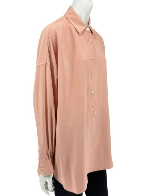Loro Piana Rose Silk Button-Down Shirt – Size IT 40