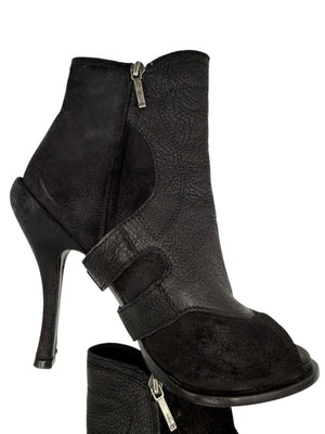 Christian Dior "Spy Low Boot" Leather & Suede Ankle Boots – Size 36