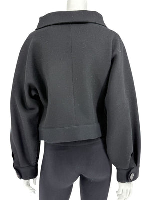 Carolina Herrera Black Wool Blend Jacket – Size 10