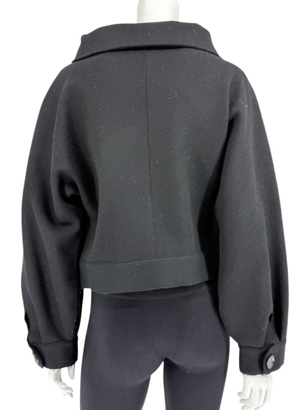 Carolina Herrera Black Wool Blend Jacket – Size 10