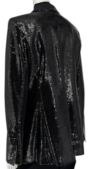 Chanel Black Sequin Jacket – 2009 Cruise Collection (Miami-Inspired) Size FR 46