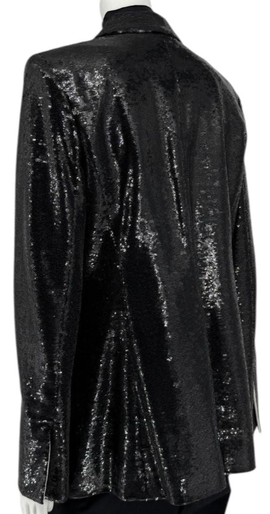 Chanel Black Sequin Jacket – 2009 Cruise Collection (Miami-Inspired) Size FR 46