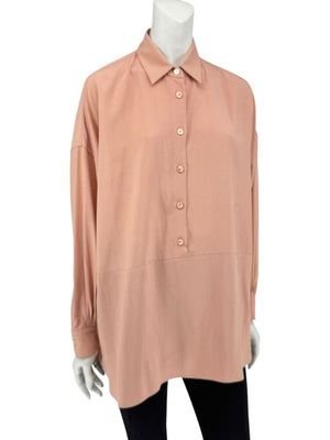 Loro Piana Rose Silk Button-Down Shirt – Size IT 40
