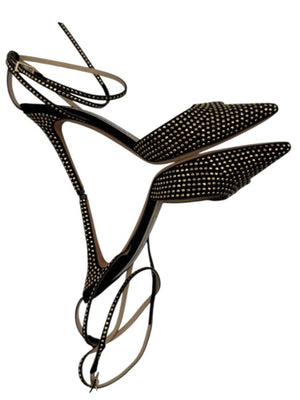 Jimmy Choo Black Studded Mesh Pumps – Size 37 – Excellent Preowned Condition (Worn Once)