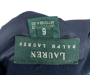 Lauren Ralph Lauren Navy Wool Blend Skirt Suit – Size 6 (NWT)