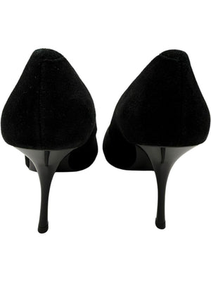 Giuseppe Zanotti Black Suede Cap Toe Pumps – Size 39