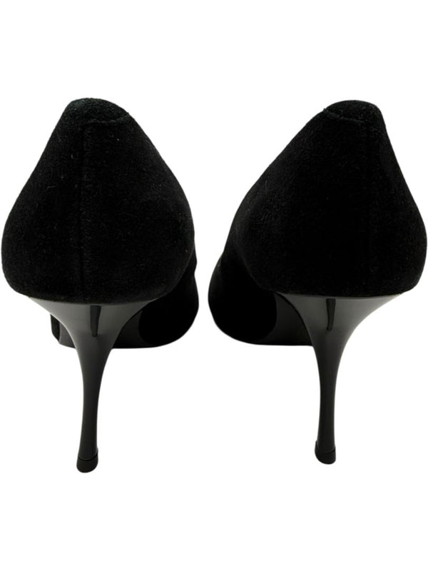 Giuseppe Zanotti Black Suede Cap Toe Pumps – Size 39