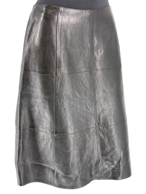 Chanel Black Lambskin Leather A-Line Skirt – Size 40 (FR)