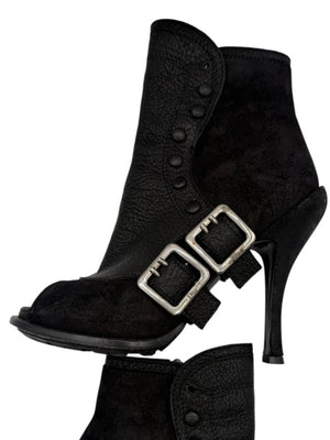 Christian Dior "Spy Low Boot" Leather & Suede Ankle Boots – Size 36