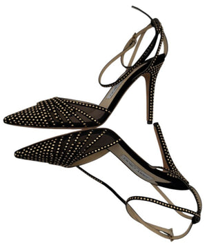 Jimmy Choo Black Studded Mesh Pumps – Size 37 – Excellent Preowned Condition (Worn Once)
