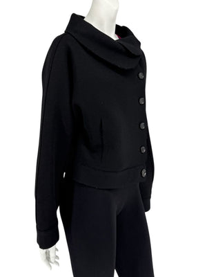 Carolina Herrera Black Wool Blend Jacket – Size 10