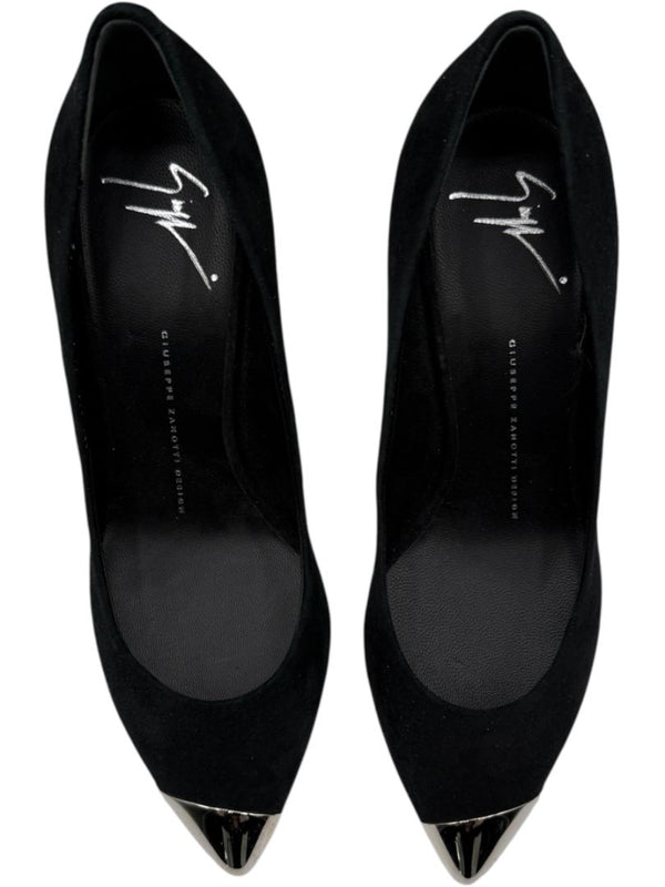 Giuseppe Zanotti Black Suede Cap Toe Pumps – Size 39