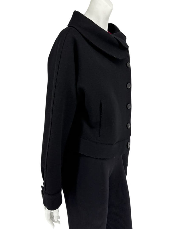 Carolina Herrera Black Wool Blend Jacket – Size 10