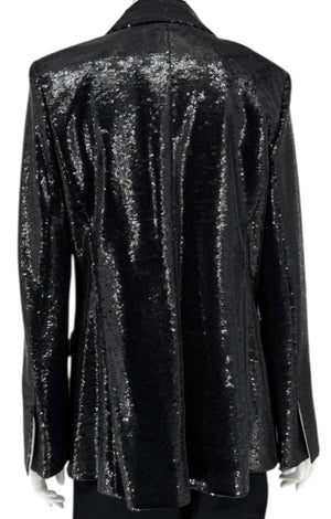 Chanel Black Sequin Jacket – 2009 Cruise Collection (Miami-Inspired) Size FR 46