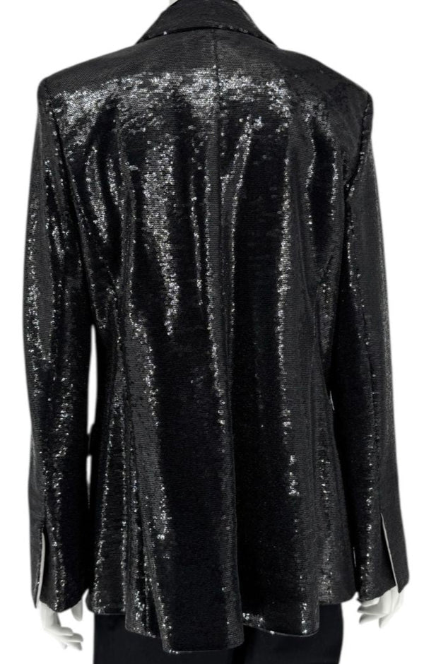 Chanel Black Sequin Jacket – 2009 Cruise Collection (Miami-Inspired) Size FR 46