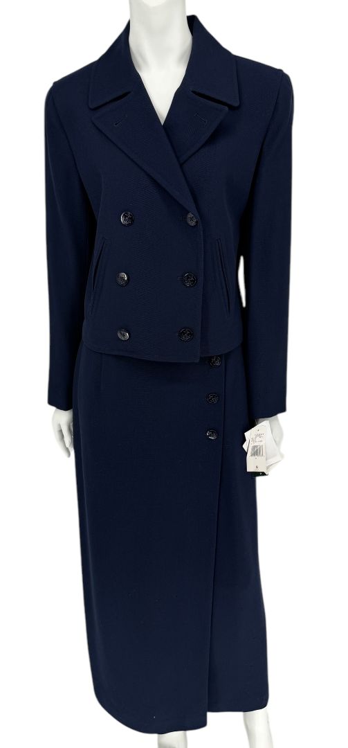 Lauren Ralph Lauren Navy Wool Blend Skirt Suit – Size 6 (NWT)