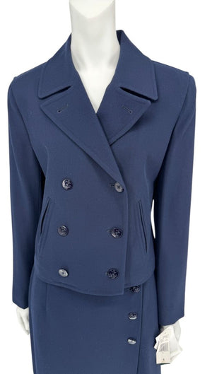 Lauren Ralph Lauren Navy Wool Blend Skirt Suit – Size 6 (NWT)