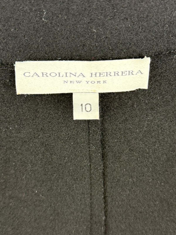 Carolina Herrera Black Wool Blend Jacket – Size 10