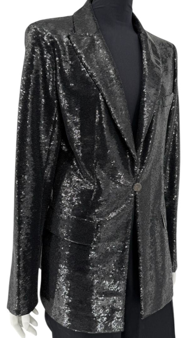 Chanel Black Sequin Jacket – 2009 Cruise Collection (Miami-Inspired) Size FR 46