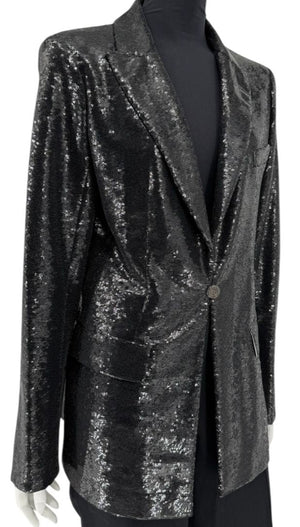 Chanel Black Sequin Jacket – 2009 Cruise Collection (Miami-Inspired) Size FR 46