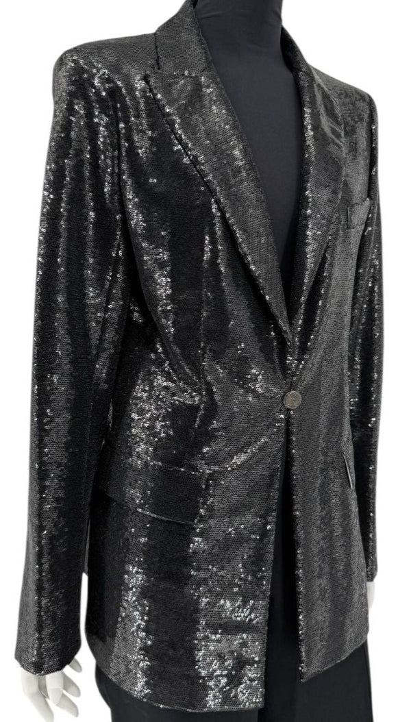 Chanel Black Sequin Jacket – 2009 Cruise Collection (Miami-Inspired) Size FR 46